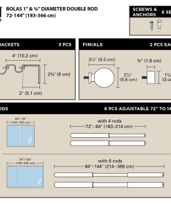 Bolas Double Curtain Rod